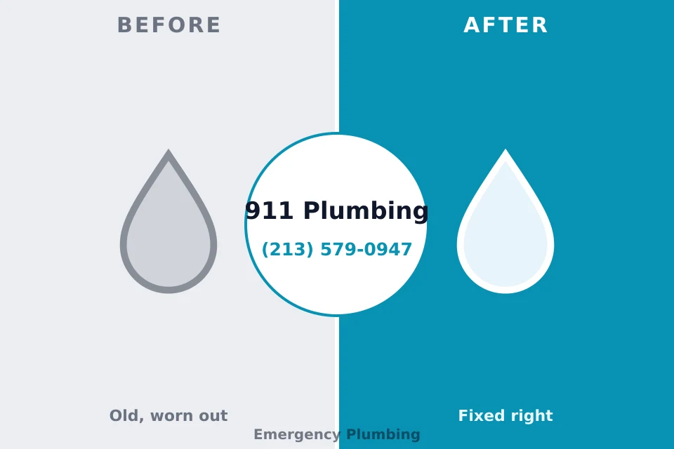 Before and after: plumbing repair Princeton, NC